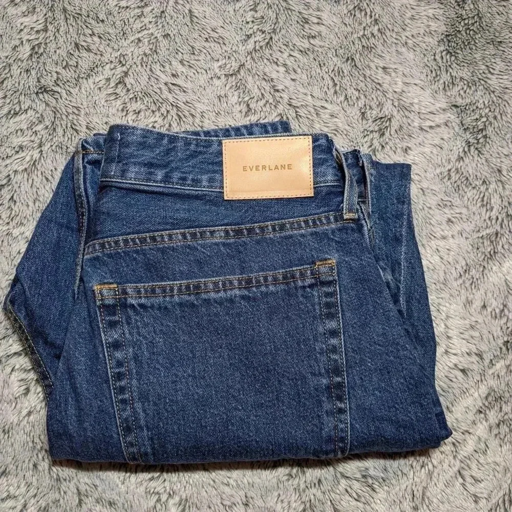NEW Everlane Blue Curvy 90’s Cheeky Jean Straight High Rise Size 31